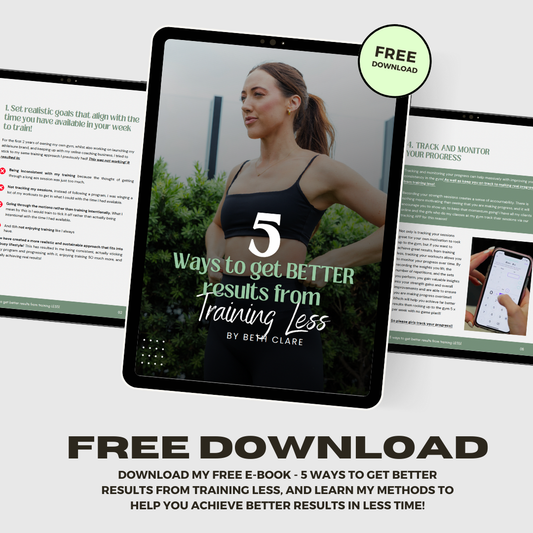 5 ways to achieve better results from training less! - FREE E-BOOK